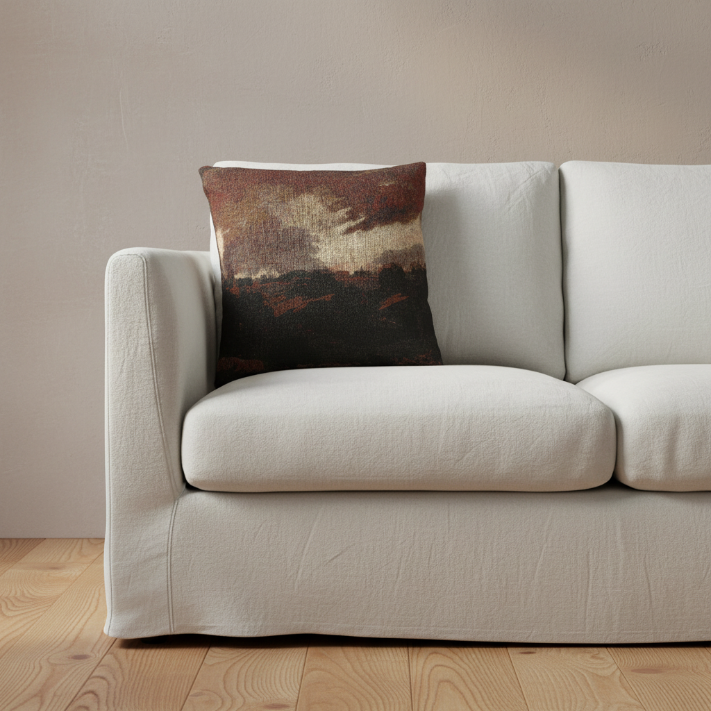 Hampstead, Stormy Sky (style of Constable) Pillow