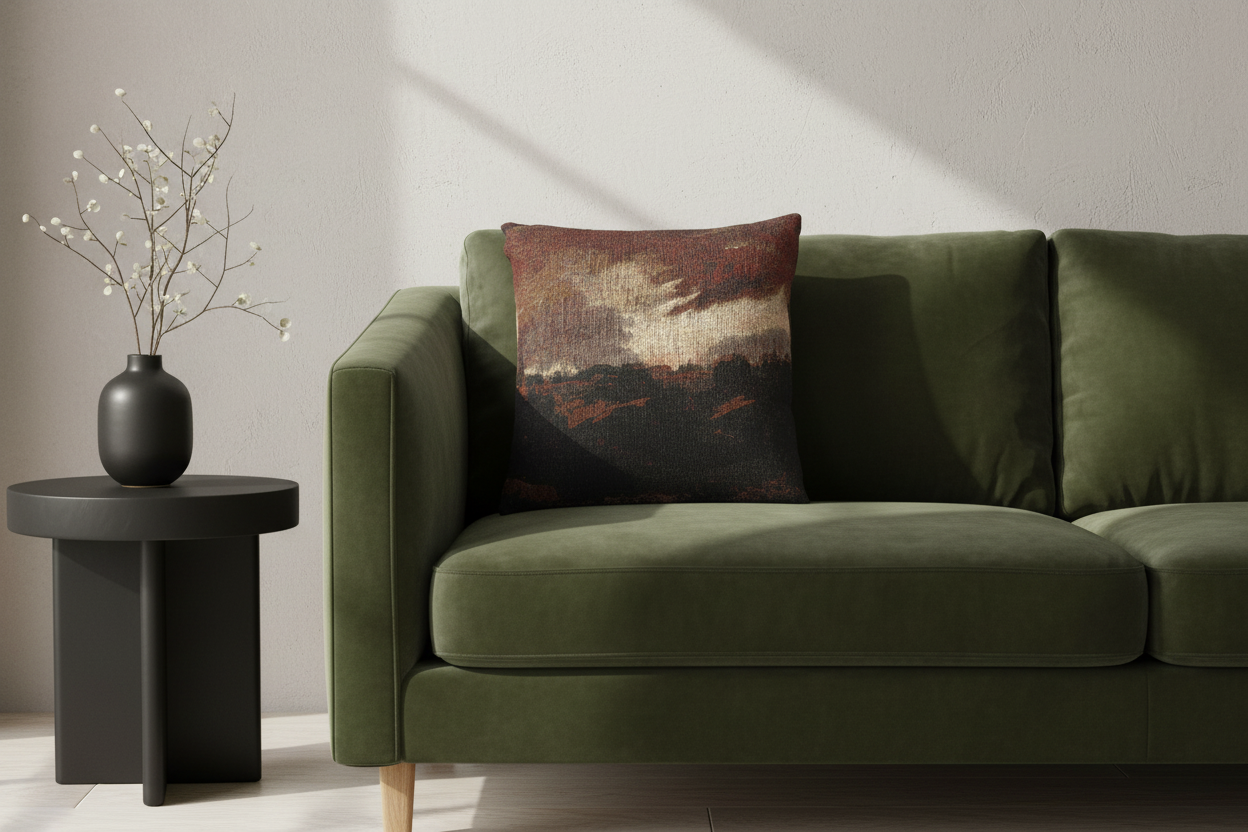 Hampstead, Stormy Sky (style of Constable) Pillow