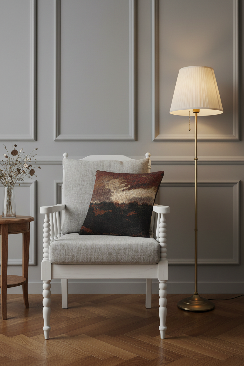 Hampstead, Stormy Sky (style of Constable) Pillow