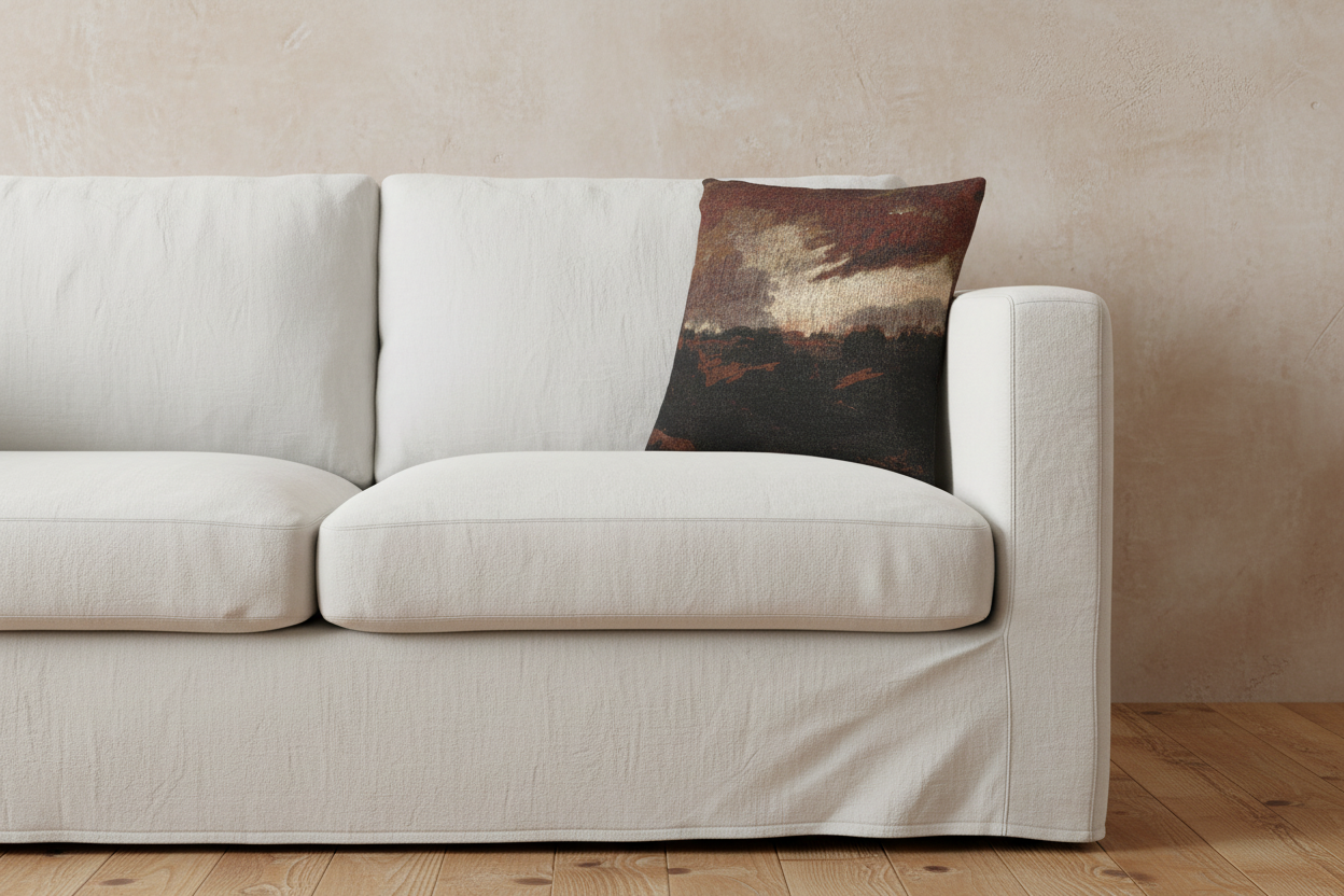 Hampstead, Stormy Sky (style of Constable) Pillow