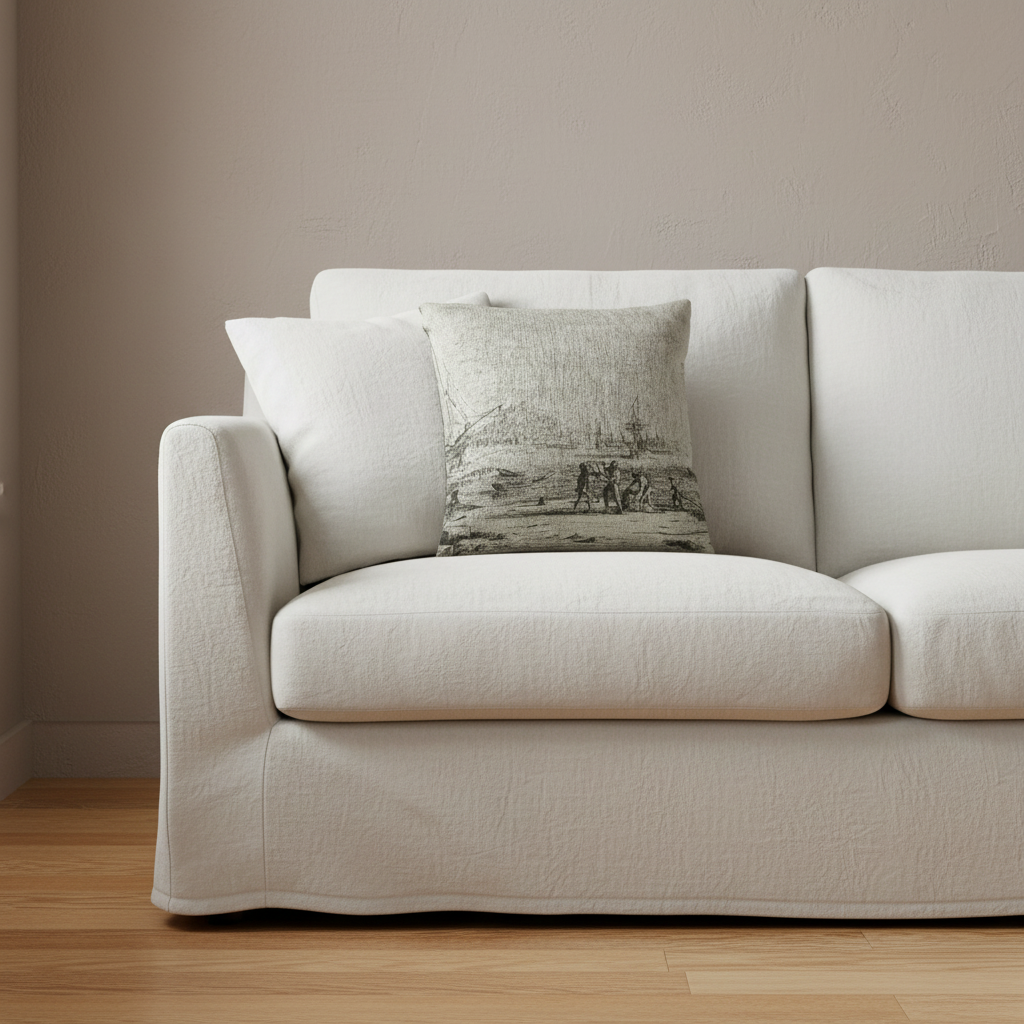 Harbor with a Large Tower — Lorrain Pillow