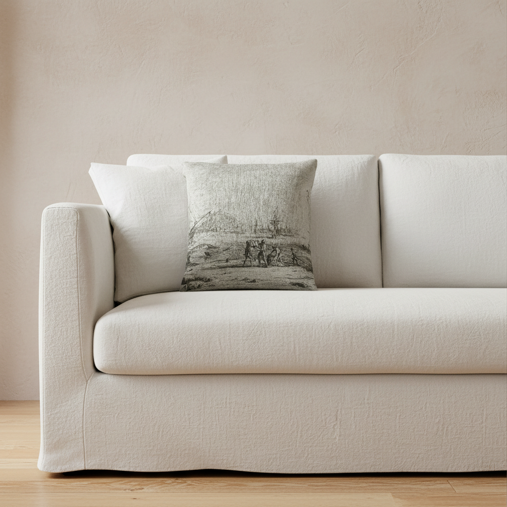 Harbor with a Large Tower — Lorrain Pillow
