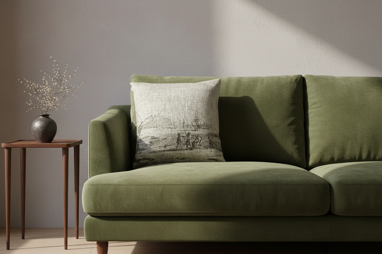 Harbor with a Large Tower — Lorrain Pillow
