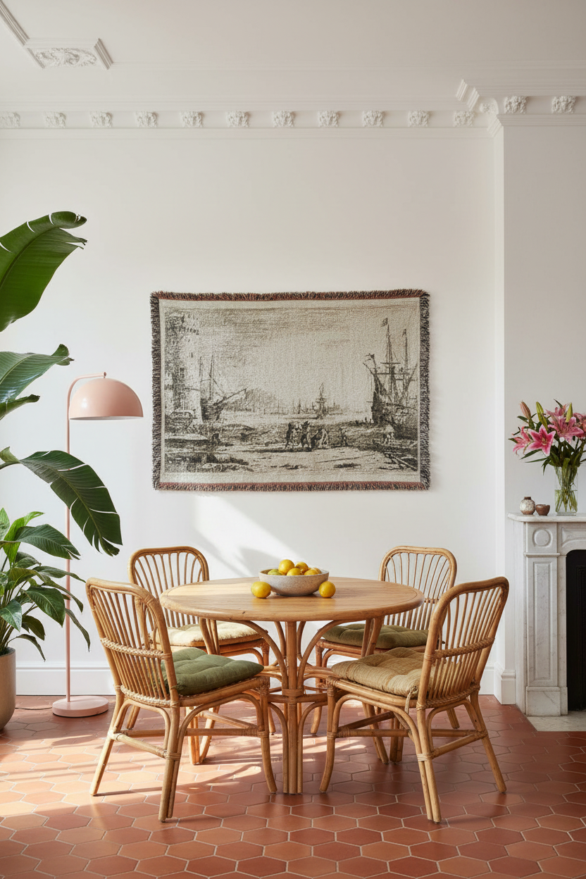Harbor with a Large Tower — Lorrain Tapestry Blanket