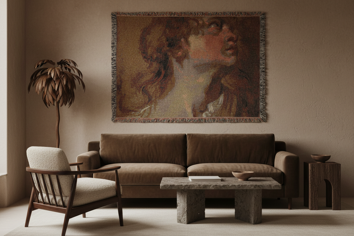 Head of a Girl — Van Dyck Tapestry Blanket
