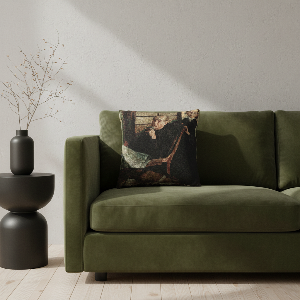 Henri Degas and His Niece Lucie Degas — Degas Pillow