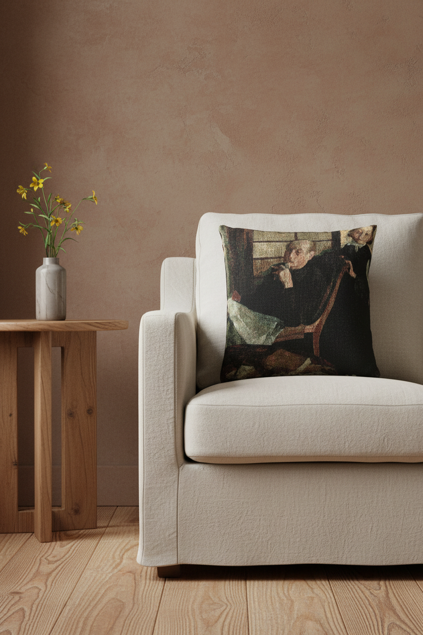 Henri Degas and His Niece Lucie Degas — Degas Pillow