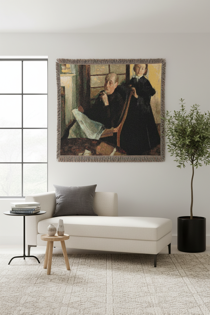 Henri Degas and His Niece Lucie Degas — Degas Tapestry Blanket