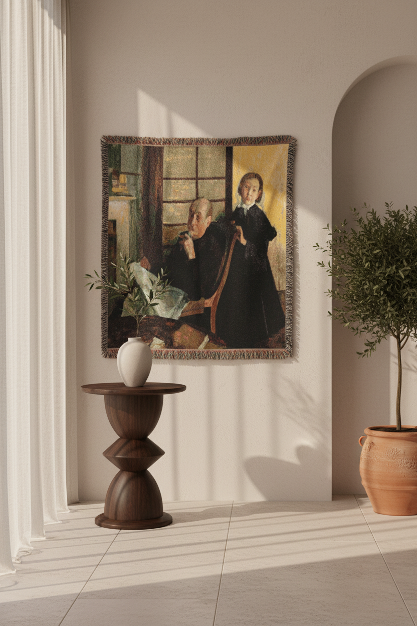 Henri Degas and His Niece Lucie Degas — Degas Tapestry Blanket