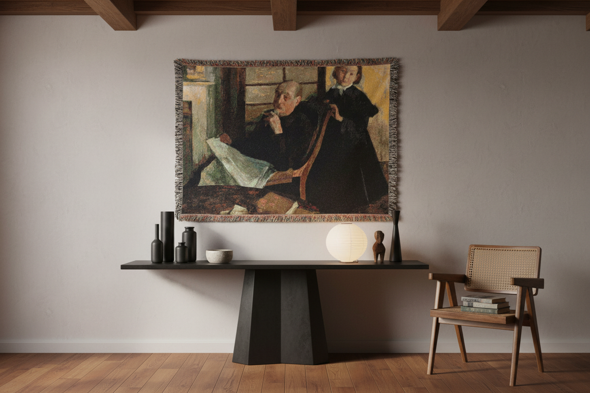 Henri Degas and His Niece Lucie Degas — Degas Tapestry Blanket