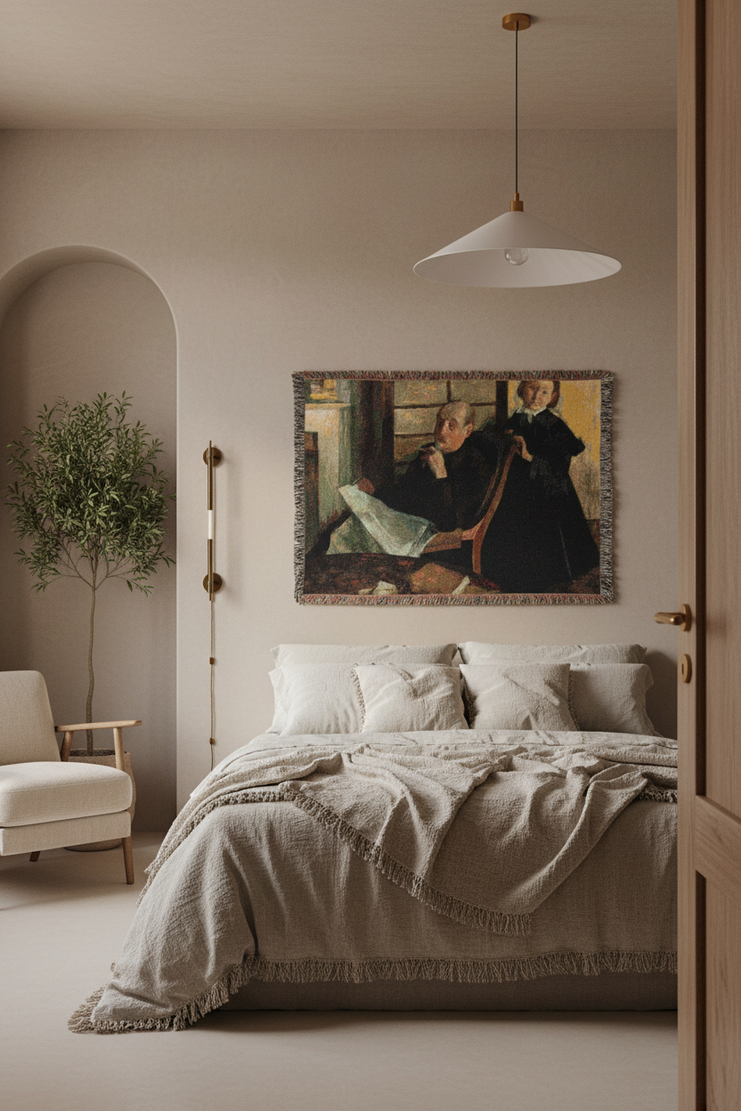 Henri Degas and His Niece Lucie Degas — Degas Tapestry Blanket