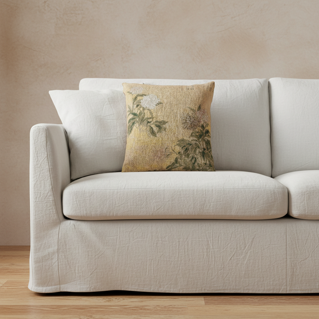 Herbaceous Peony Pillow