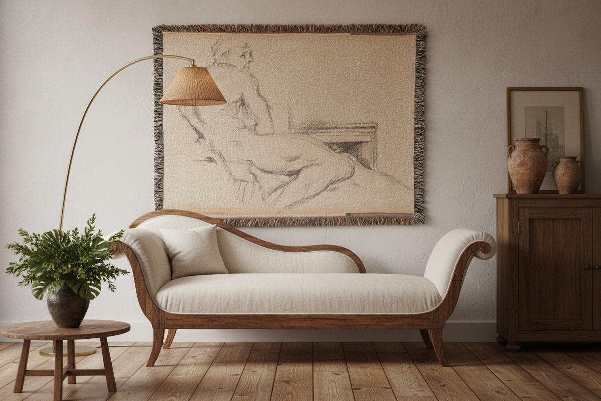 Hercules Resting — Cézanne Tapestry Blanket