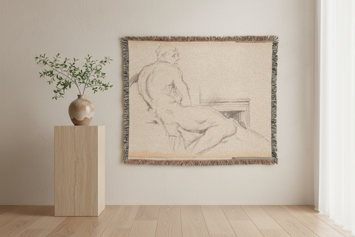Hercules Resting — Cézanne Tapestry Blanket