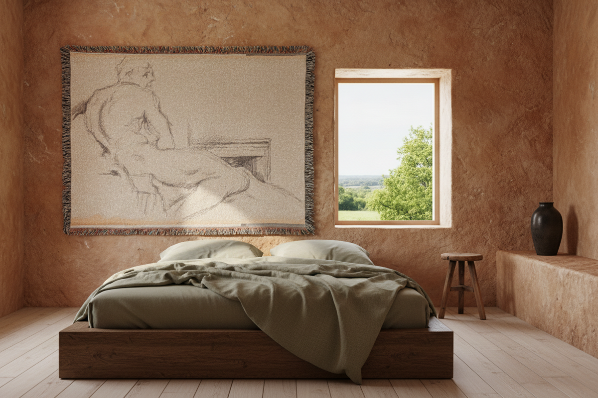 Hercules Resting — Cézanne Tapestry Blanket