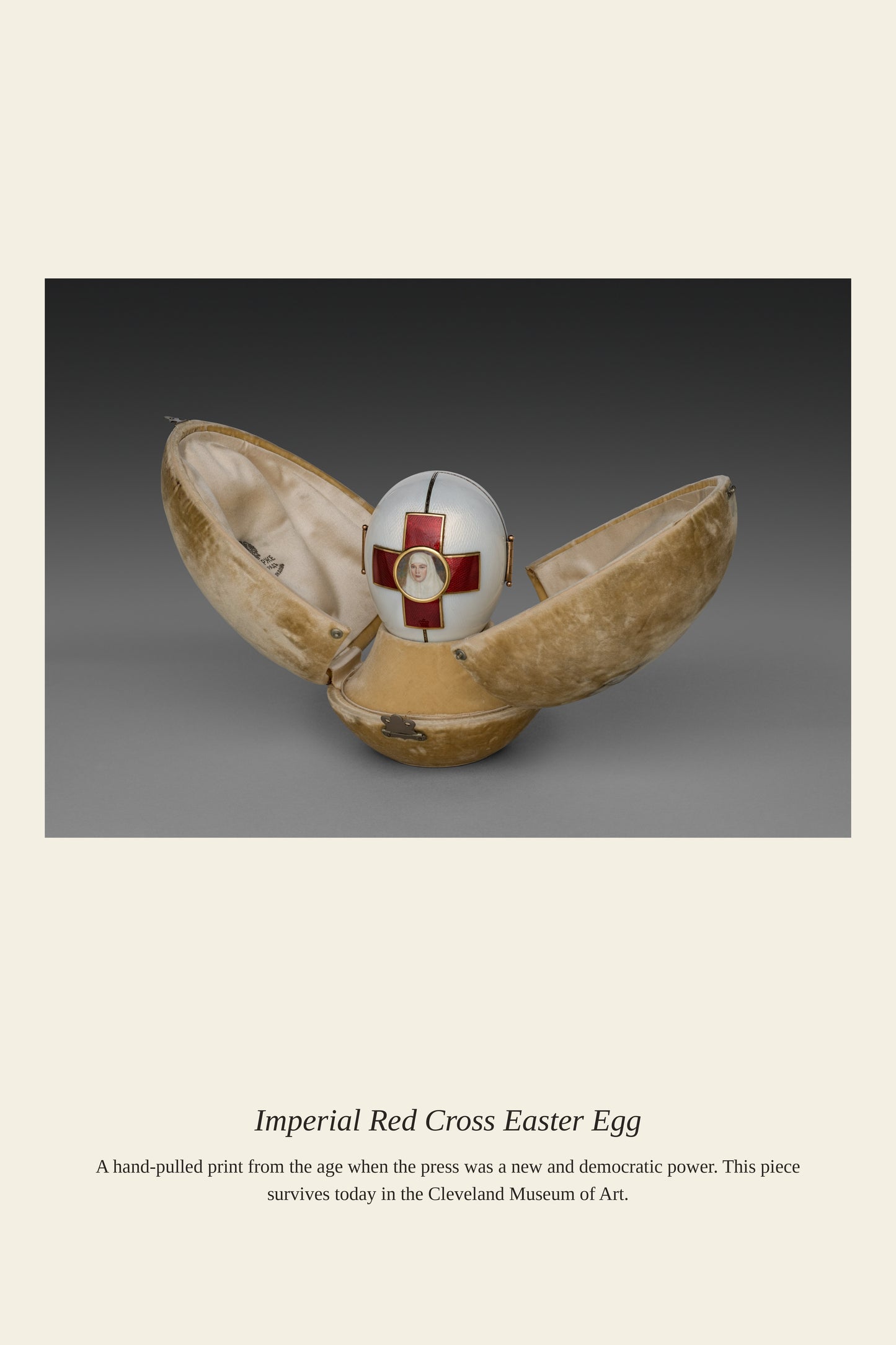 Imperial Red Cross Easter Egg - Antique Asian Art Print