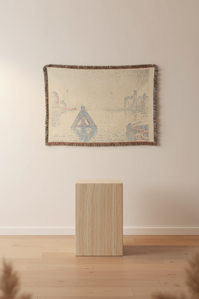 In Holland: The Buoy — Signac Tapestry Blanket