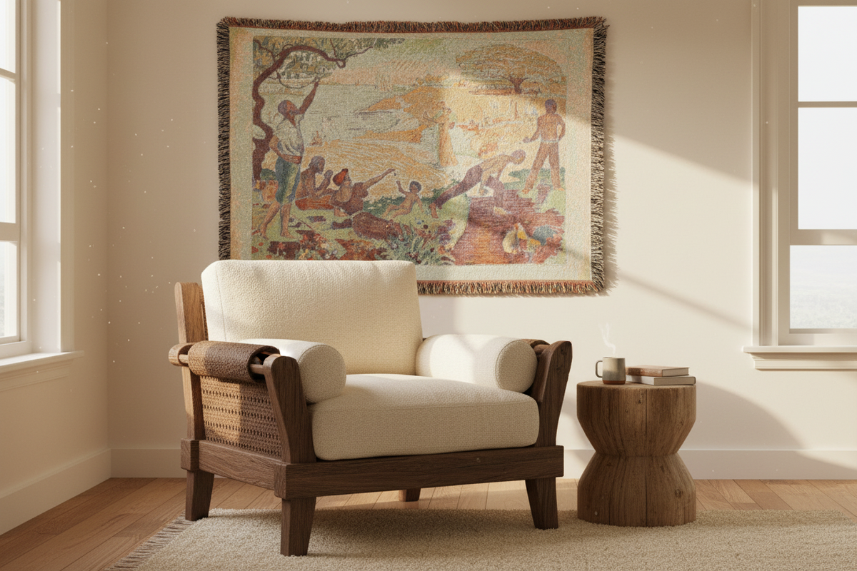 In Times of Harmony — Signac Tapestry Blanket
