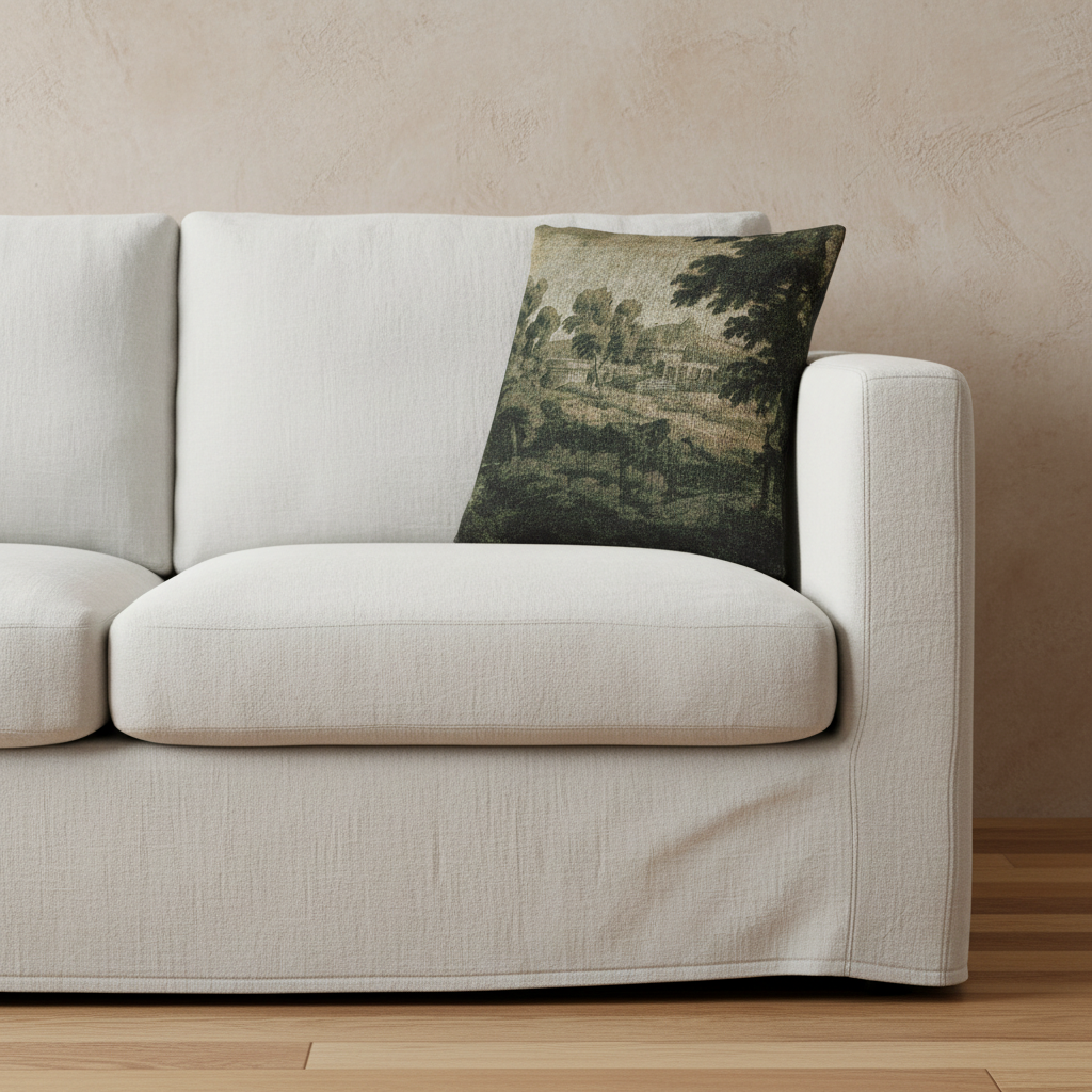 Italianate Landscape (school of Poussin) Pillow