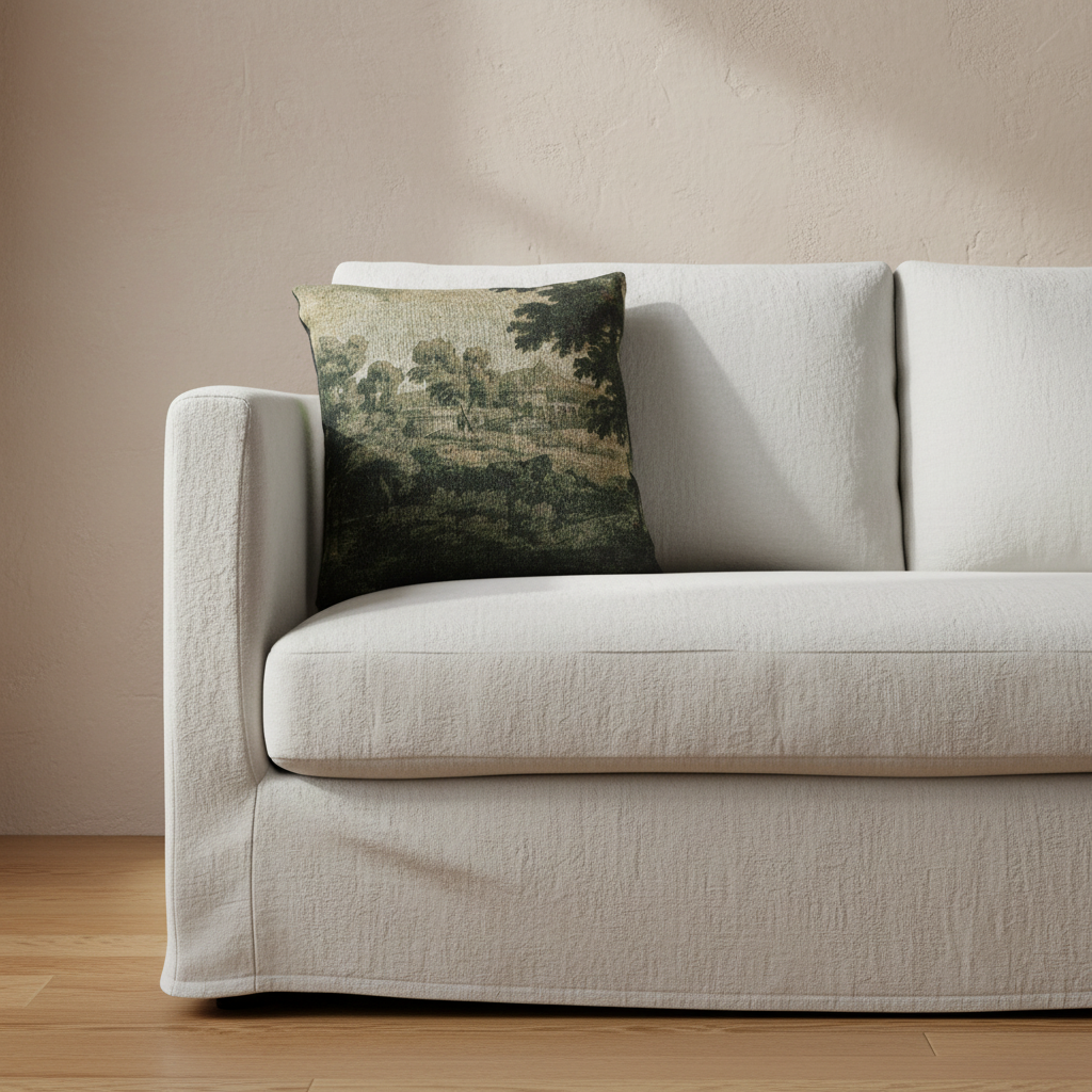 Italianate Landscape (school of Poussin) Pillow
