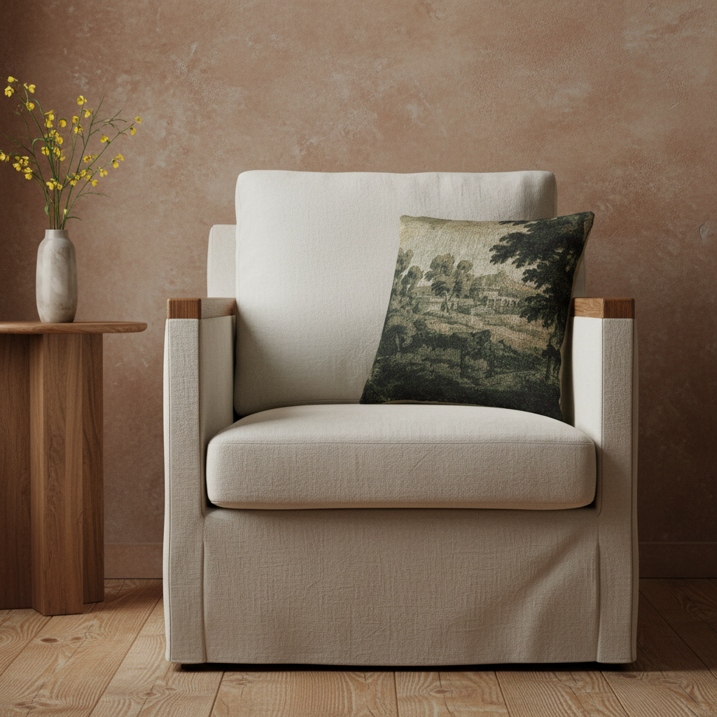 Italianate Landscape (school of Poussin) Pillow