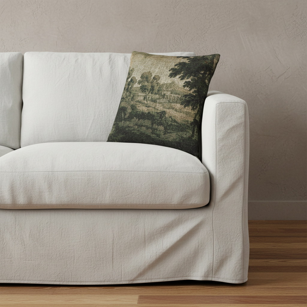 Italianate Landscape (school of Poussin) Pillow