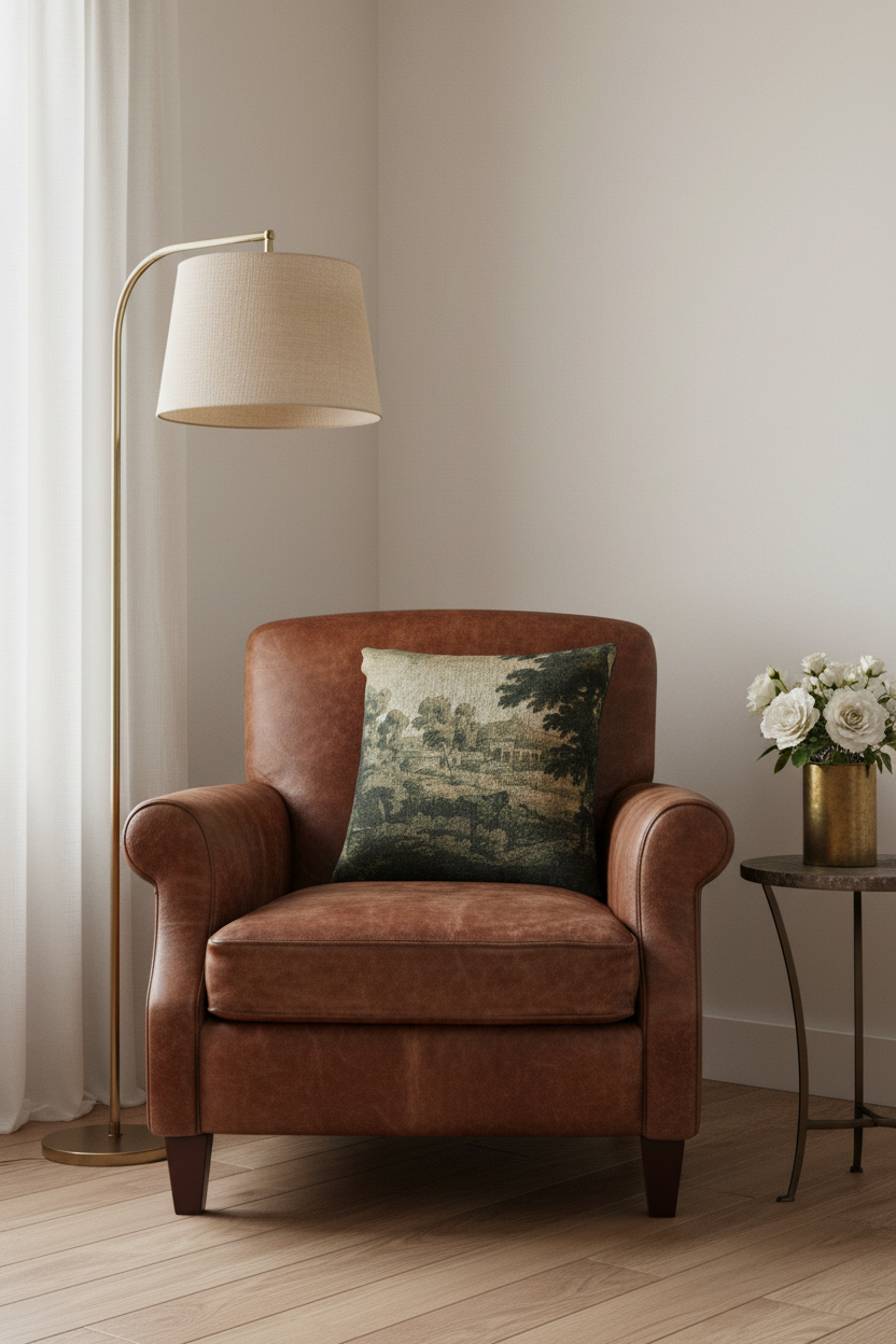 Italianate Landscape (school of Poussin) Pillow