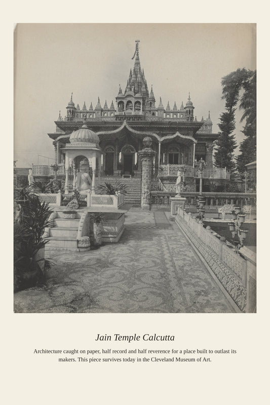 Jain Temple Calcutta - Antique Religious Art Print