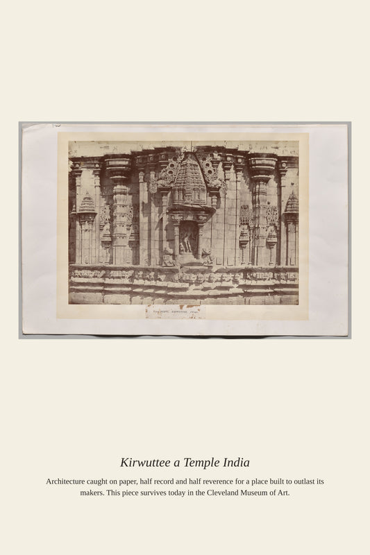 Kirwuttee a Temple India - Antique Architectural Print