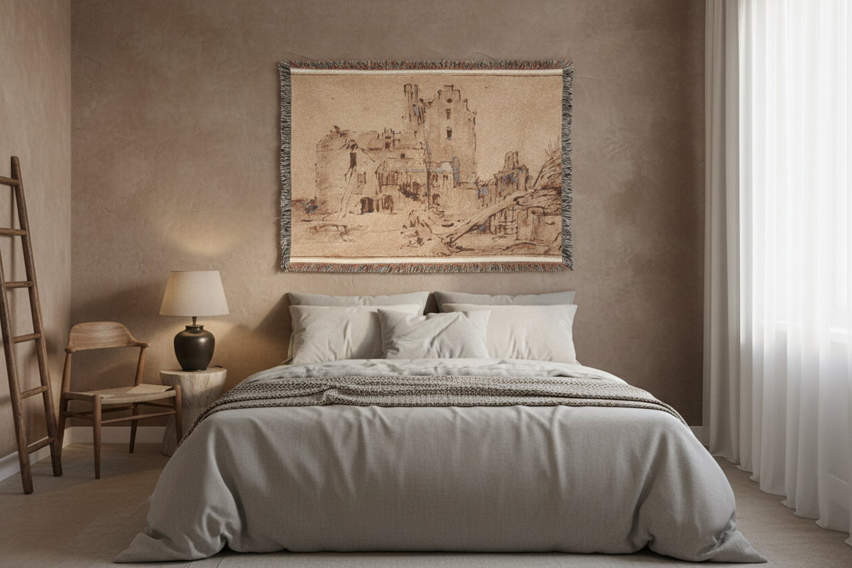 Kostverloren Castle in Decay — Rembrandt Tapestry Blanket
