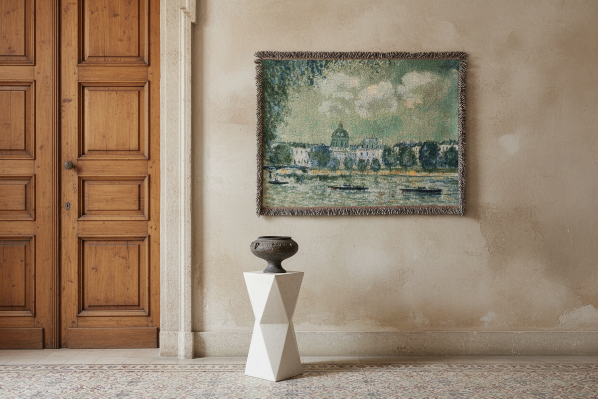 Landscape along the Seine — Sisley Tapestry Blanket