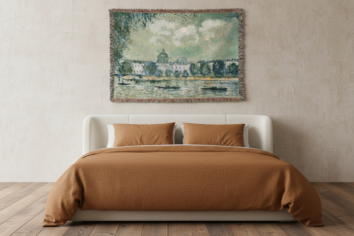Landscape along the Seine — Sisley Tapestry Blanket