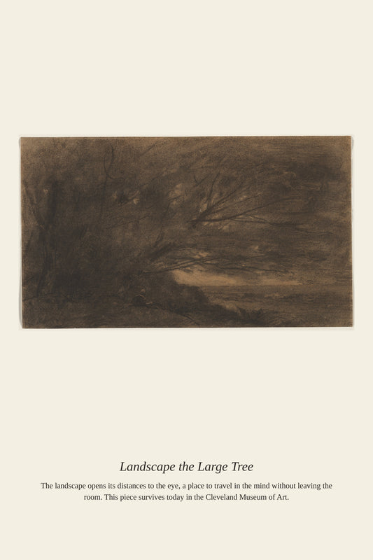 Landscape the Large Tree - Antique Landscape Print