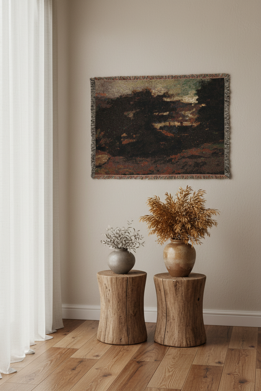 Landscape with Cottages — Constable Tapestry Blanket