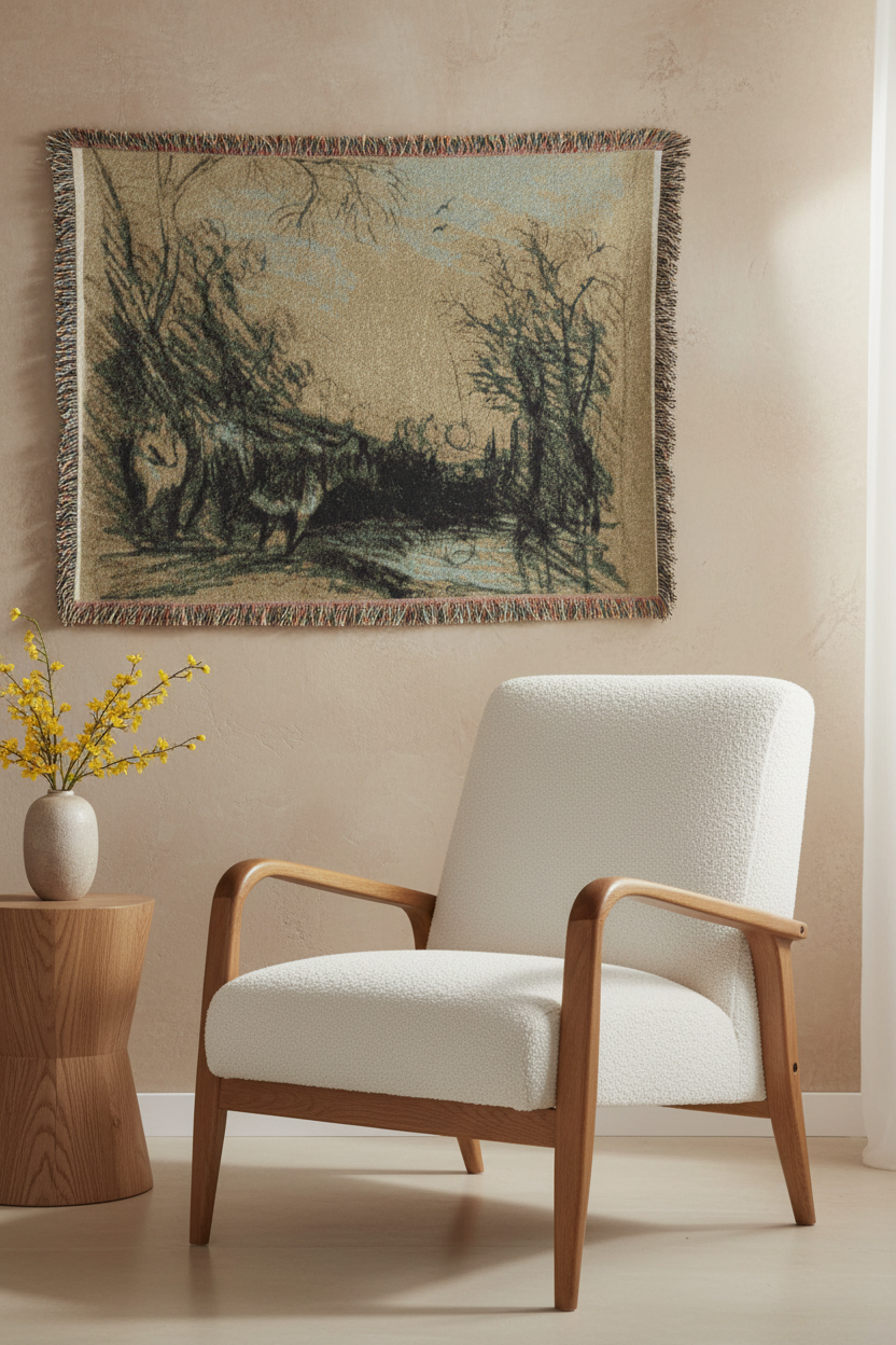 Landscape with Cows — Constable Tapestry Blanket