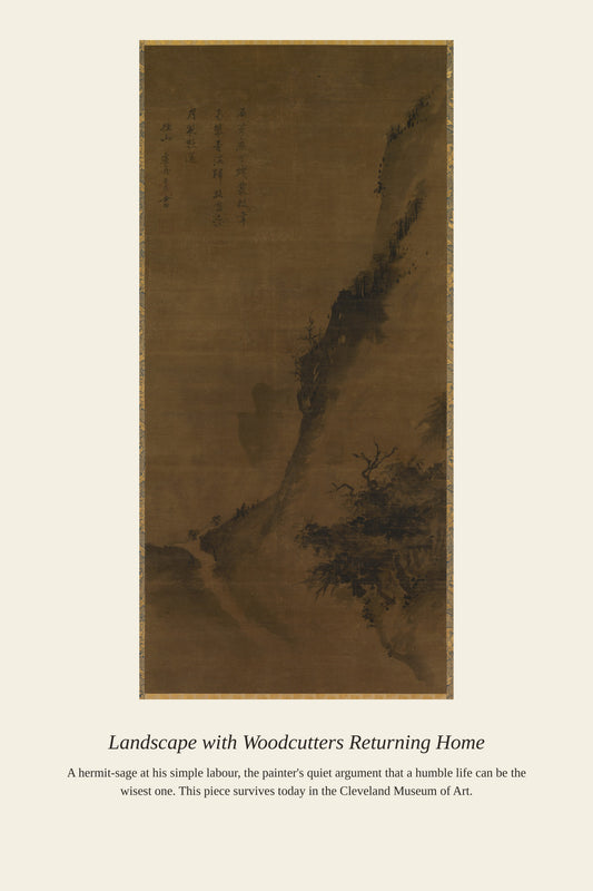 Landscape with Woodcutters Returning Home - Antique Landscape Print
