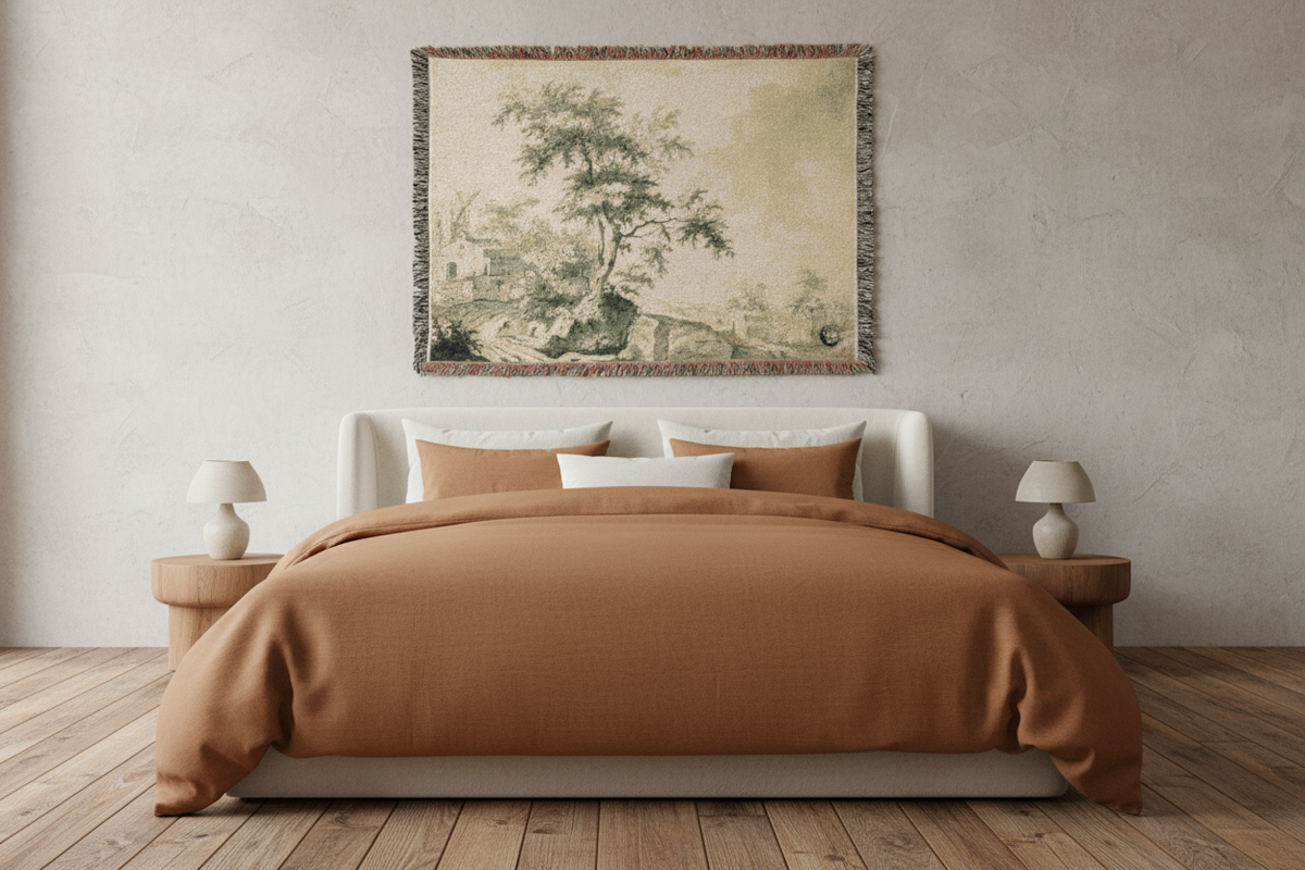 Landscape with a Tree — Ruisdael Tapestry Blanket