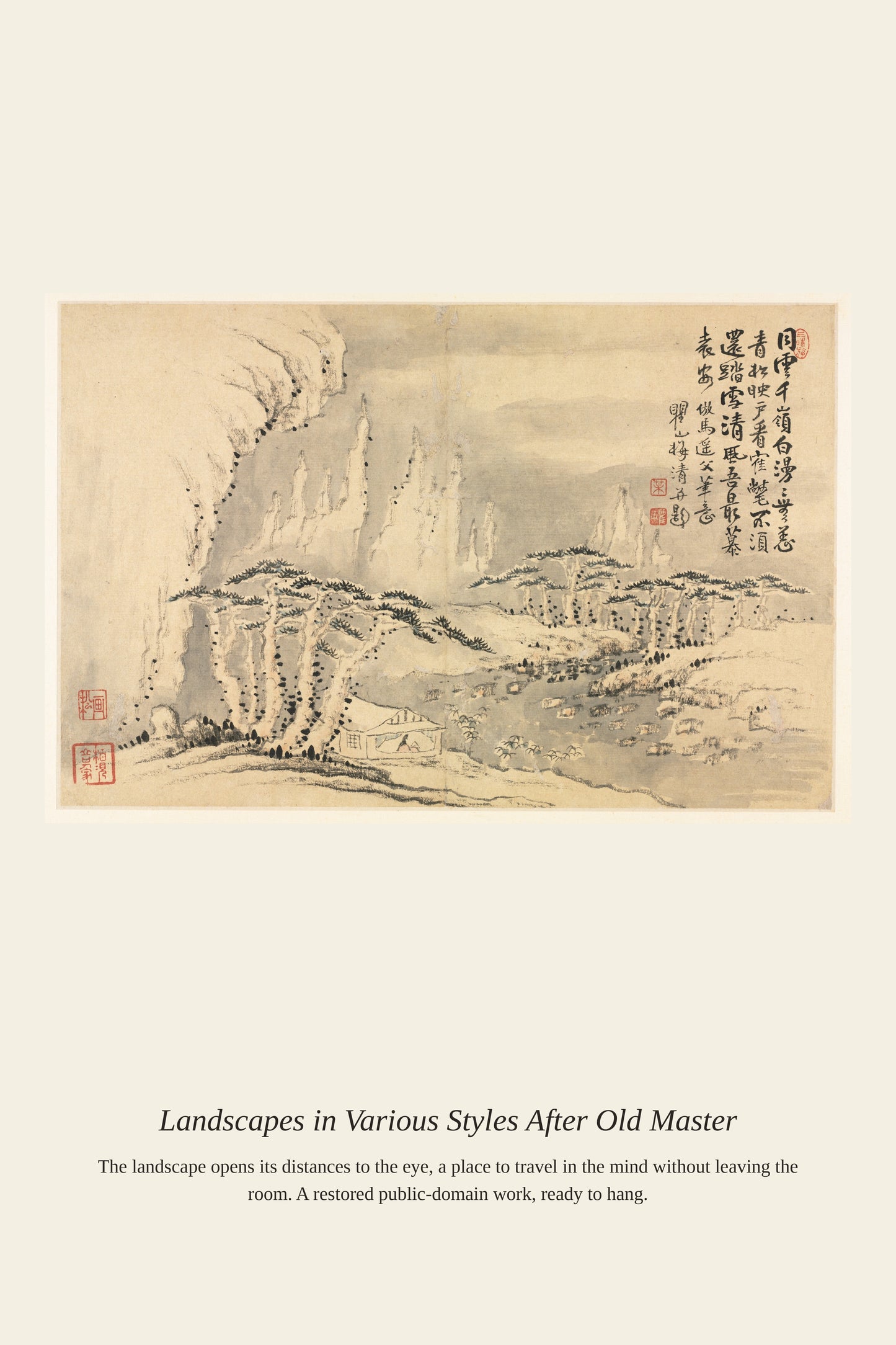 Landscapes in Various Styles After Old - Antique Landscape Print