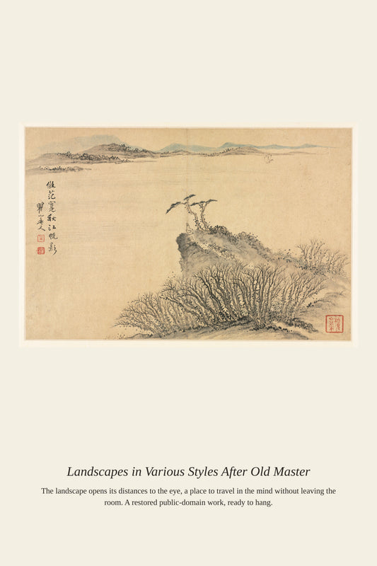 Landscapes in Various Styles After Old (2) - Antique Landscape Print
