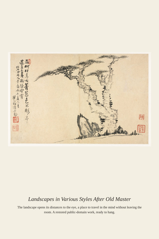 Landscapes in Various Styles After Old (3) - Antique Landscape Print