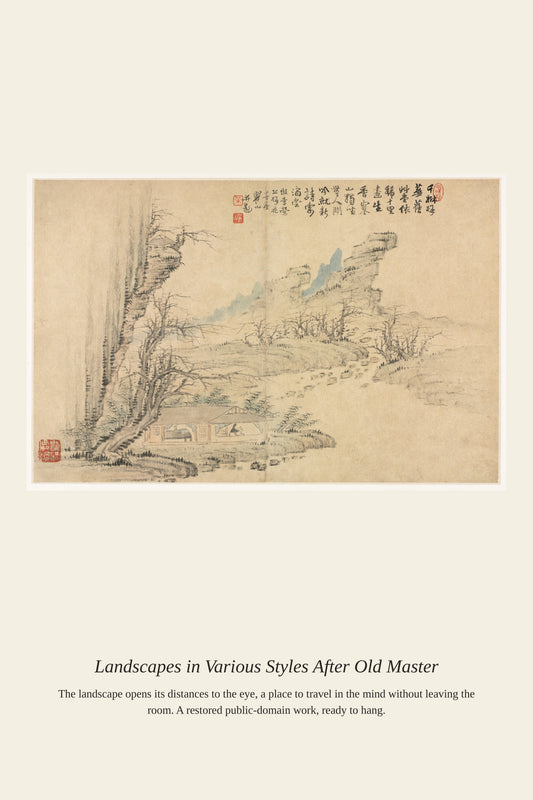 Landscapes in Various Styles After Old (4) - Antique Landscape Print