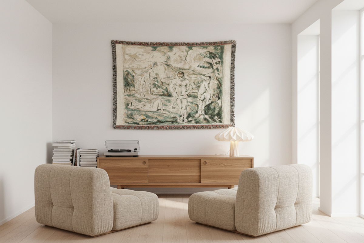Large Bathers — Cézanne Tapestry Blanket