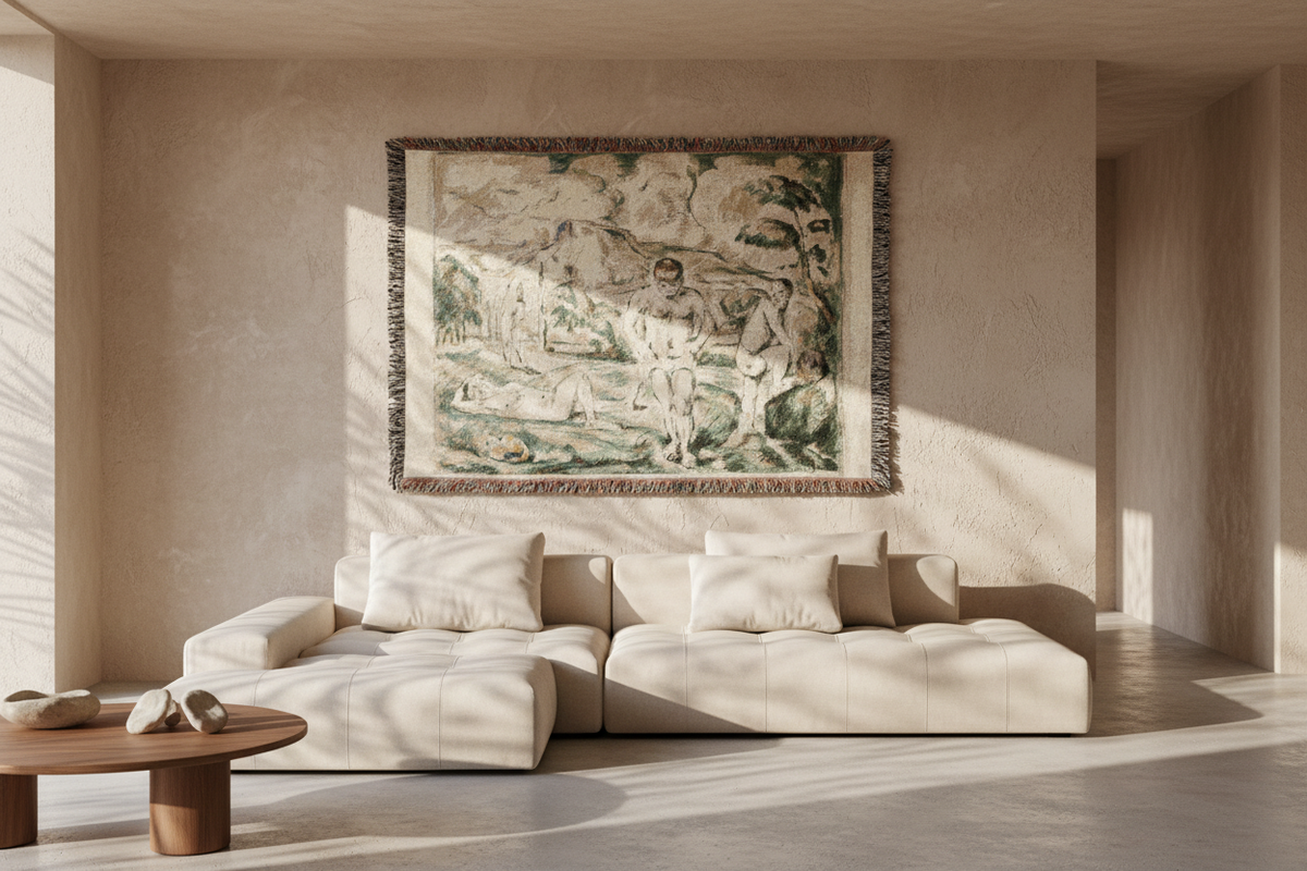 Large Bathers — Cézanne Tapestry Blanket