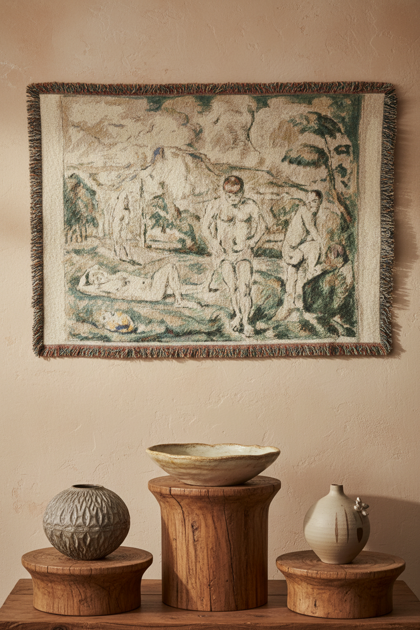 Large Bathers — Cézanne Tapestry Blanket