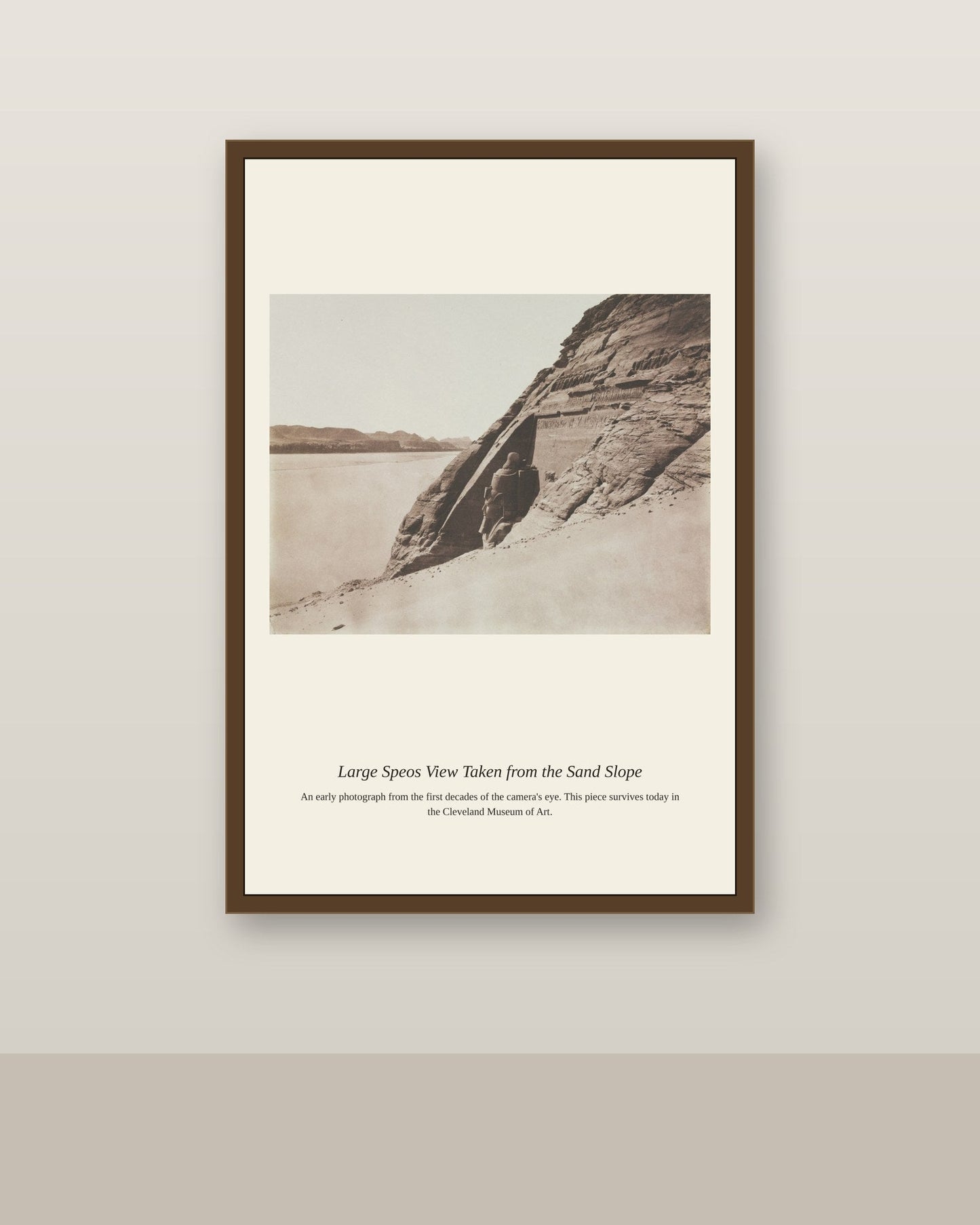 Large Speos View Taken — Antique Print antique art print shown framed on a wall in a styled room