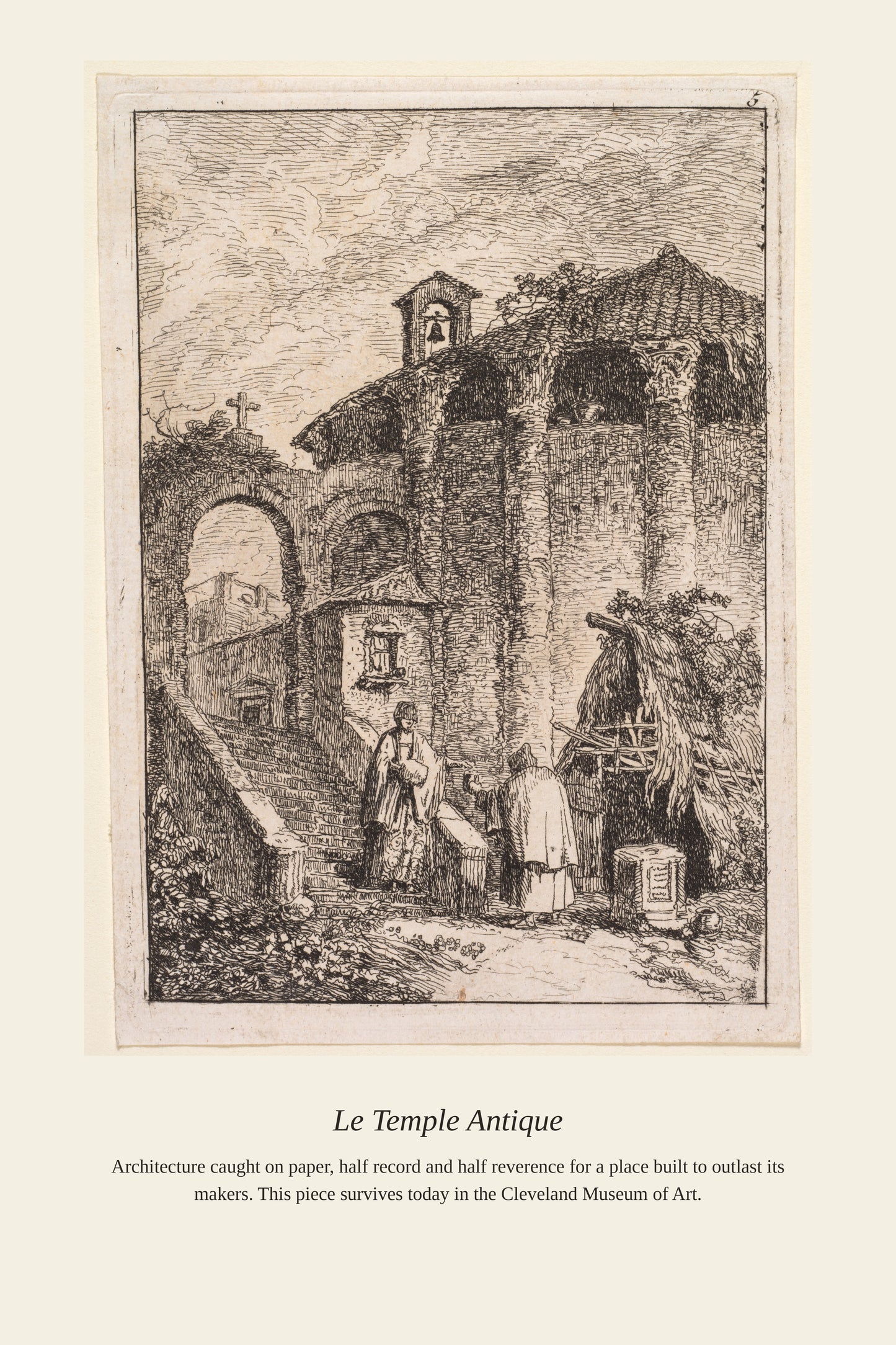 Le Temple Antique - Antique Architectural Print