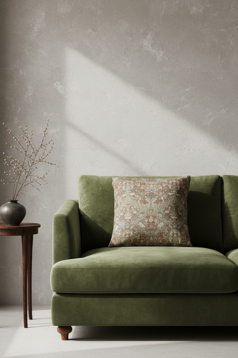 Length of Woven Silk Pillow