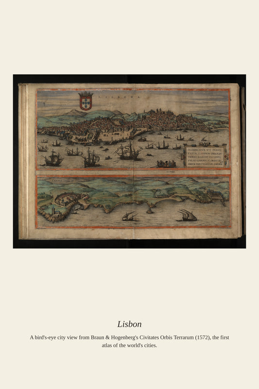 Lisbon - Antique City Map Print