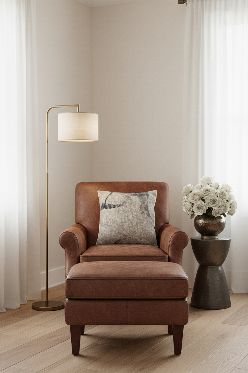 Lotus and Waterfowl Pillow