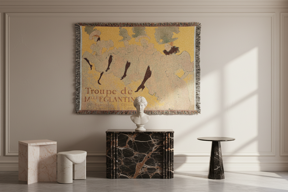 Mademoiselle Eglantine's — Toulouse-Lautrec Tapestry Blanket